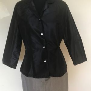 Black silk blouse